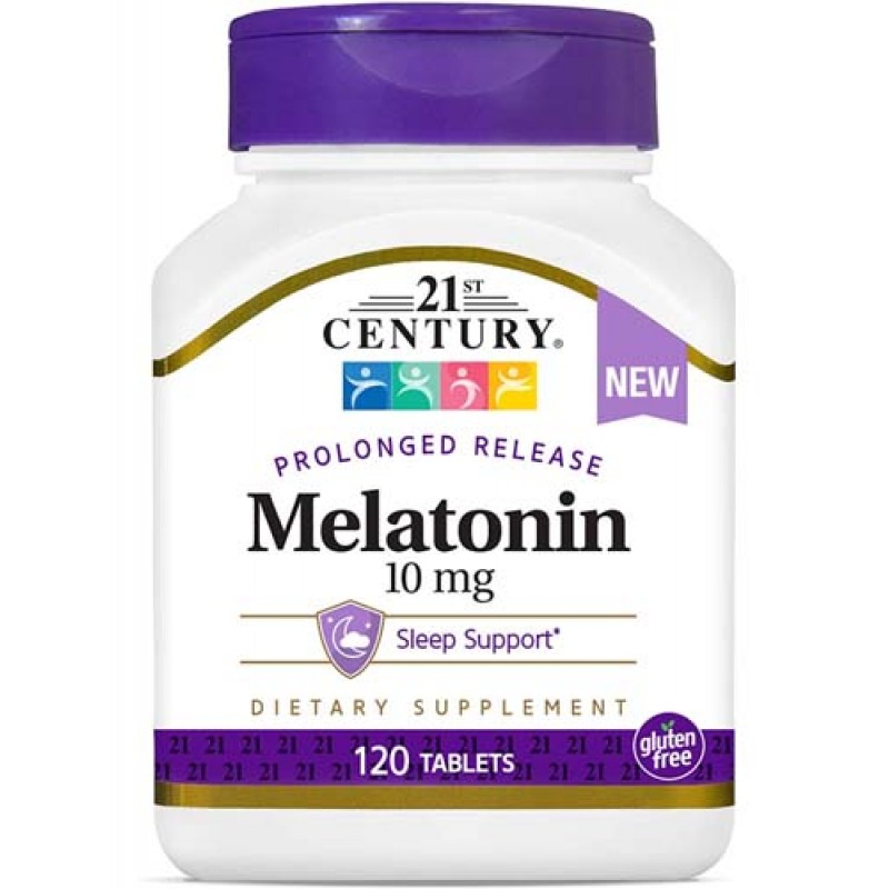 Melatonin 10 мг с удължено освобождаване 120 таблетки | 21st Century