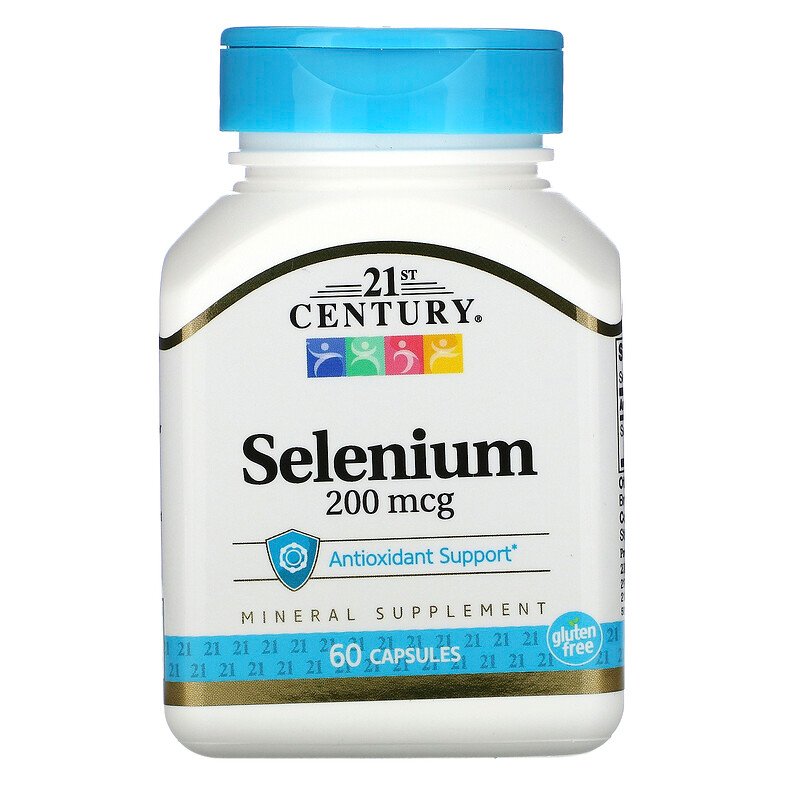 Selenium (Селен) 200 мкг 60 капсули | 21st Century