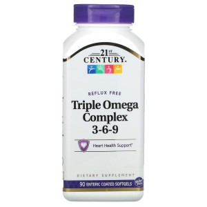 Triple Omega Complex 3-6-9 Reflux Free 90 гел-капсули | 21st Century