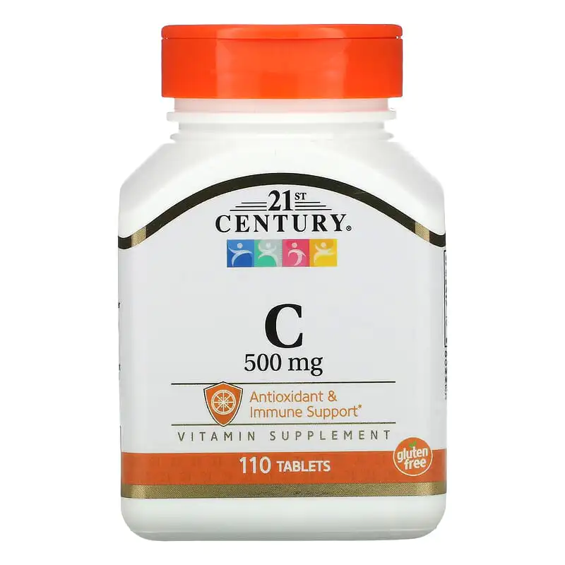 Vitamin C 500 мг 110 таблетки | 21st Century Vitamin C 500 мг 110 таблетки | 21st Century