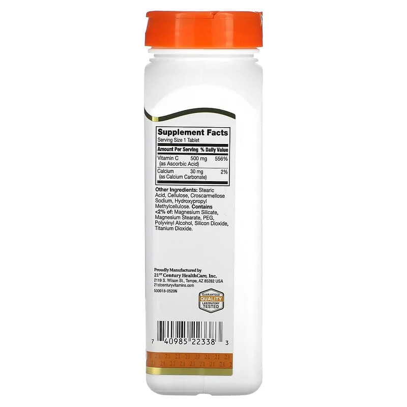 Vitamin C 500 мг 250 таблетки | 21st Century Vitamin C 500 мг 250 таблетки | 21st Century