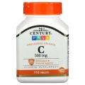 Vitamin C Prolonged Release 500 мг 110 таблетки | 21st Century Vitamin C Prolonged Release 500 мг 110 таблетки | 21st Century