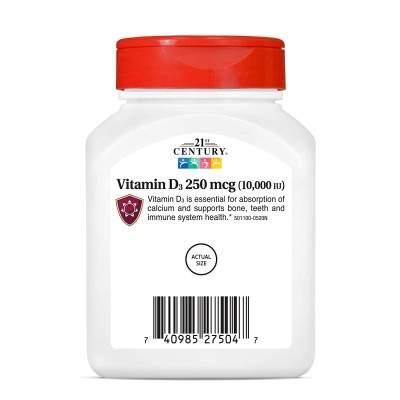 Vitamin D3 10,000 IU (250 мкг) 110 таблетки | 21st Century
