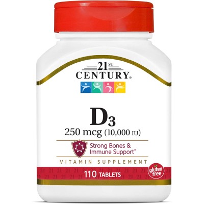 Vitamin D3 10,000 IU (250 мкг) 110 таблетки | 21st Century