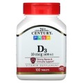 Vitamin D3 10 мкг (400 IU) 100 таблетки | 21st Century