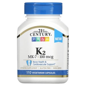 Vitamin K2 MK-7 100 мкг 110 веге капсули | 21st Century