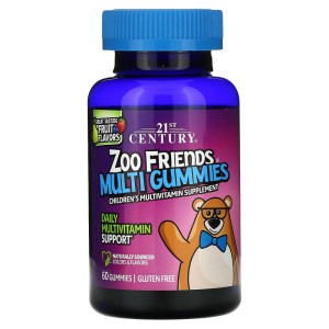Zoo Friends Multi Gummies 60 гъмита | 21st Century