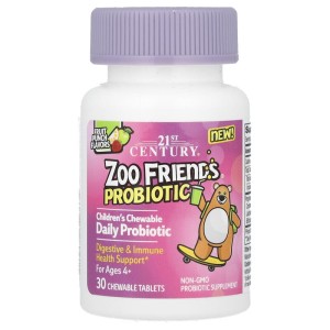Zoo Friends Probiotic 30 дъвчащи таблетки | 21st Century Zoo Friends Probiotic 30 дъвчащи таблетки | 21st Century
