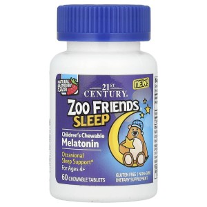 Zoo Friends Sleep Melatonin 60 дъвчащи таблетки | 21st Century Zoo Friends Sleep Melatonin 60 дъвчащи таблетки | 21st Century