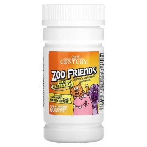 Zoo Friends with Extra C 60 дъвчащи таблетки | 21st Century