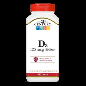 Vitamin D3 5000 IU 360 таблетки | 21st Century