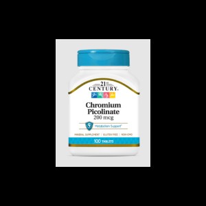 Chromium Picolinate 200 мкг 100 таблетки | 21st Century 