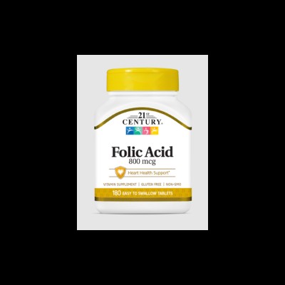 Folic Acid 800 мкг 180 таблетки | 21st Century