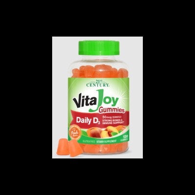 VitaJoy Daily D 50 мкг Gummies 120 дъвчащи бонбони | 21st Century