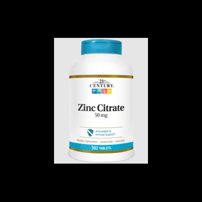 Zinc Citrate 50 мг 360 таблетки | 21st Century