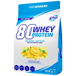 80 Whey Protein | WPC Instant - Банан 908 г | 6PAK Nutrition