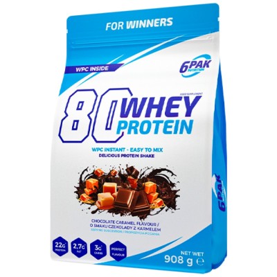 80 Whey Protein | WPC Instant - Шоколад и карамел 908 г | 6PAK Nutrition 80 Whey Protein | WPC Instant - Шоколад и карамел 908 г | 6PAK Nutrition