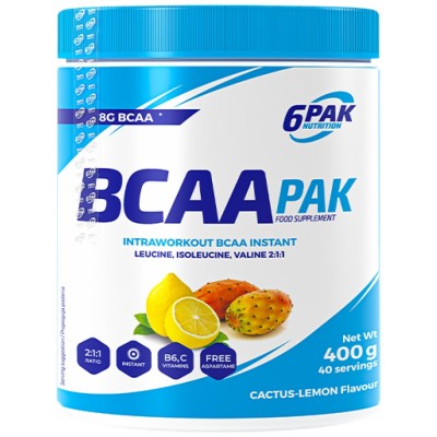 BCAA PAK 2:1:1 Instant - Кактус с лимон 400 г | 6PAK Nutrition