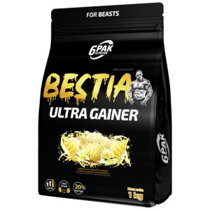 BESTIA Ultra Gainer - Ванилов сладолед 1000 г | 6PAK Nutrition