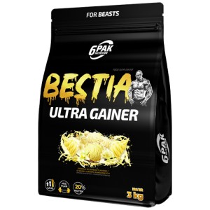 BESTIA Ultra Gainer - Ванилов сладолед 3000 г | 6PAK Nutrition