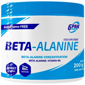 Beta-Alanine Powder - Неовкусен 200 г | 6PAK Nutrition