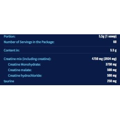CREA PAK (Creatine Matrix) - Ябълка с диня 330 г | 6PAK Nutrition