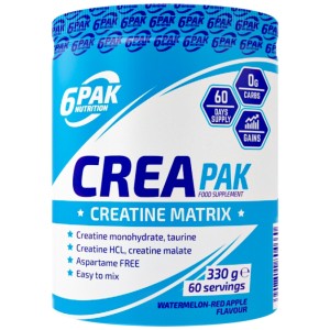 CREA PAK (Creatine Matrix) - Ябълка с диня 330 г | 6PAK Nutrition