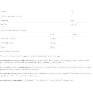 Creatine Monohydrate - Грейпфрут 500 г | 6PAK Nutrition