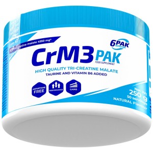 CrM3 PAK (Tri-Creatine Malate + Taurine) - Натурален 250 г | 6PAK Nutrition
