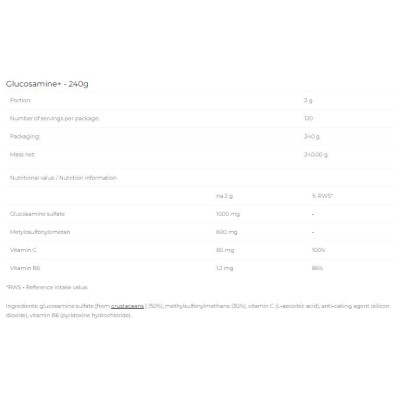 Glucosamine+ Powder - Неовкусен 240 г | 6PAK Nutrition