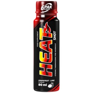 Heat Shot / Thermogenic & Endurance Enhancer - Грейпфрут с лайм 80 мл | 6PAK Nutrition Heat Shot / Thermogenic & Endurance Enhancer - Грейпфрут с лайм 80 мл | 6PAK Nutrition