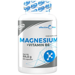 Magnesium + Vitamin B6 - 90 капсули | 6PAK Nutrition