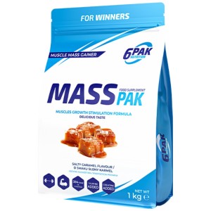 MASS PAK - Солен карамел 1000 г | 6PAK Nutrition