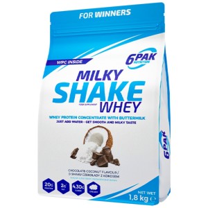 Milky Shake Whey - Шоколад с кокос 1800 г | 6PAK Nutrition