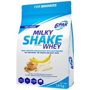 Milky Shake Whey - Фъстъчено масло - банан 1800 г | 6PAK Nutrition