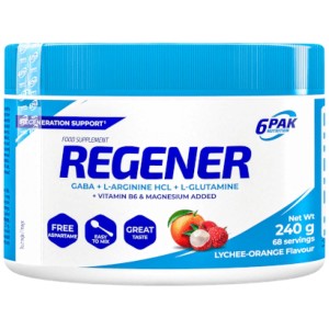 REGENER | GABA, L-Arginine & L-Glutamine - Личи с портокал 240 г | 6PAK Nutrition