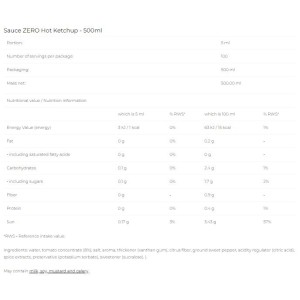 Sauce Zero - Hot Ketchup - 500 мл | 6PAK Nutrition