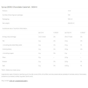 Syrup Zero - Chocolate Caramel - 500 мл | 6PAK Nutrition