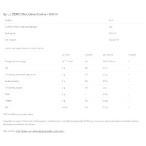 Syrup Zero - Chocolate Cookies - 500 мл | 6PAK Nutrition