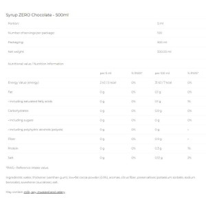 Syrup Zero - Chocolate - 500 мл | 6PAK Nutrition
