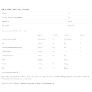 Syrup Zero - Raspberry - 500 мл | 6PAK Nutrition