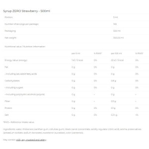 Syrup Zero - Strawberry - 500 мл | 6PAK Nutrition