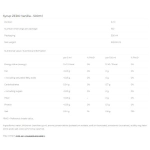 Syrup Zero - Vanilla - 500 мл | 6PAK Nutrition