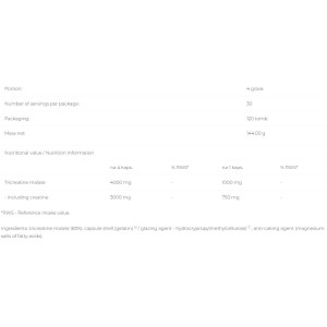 TCM | Tri-Creatine Malate - 120 капсули | 6PAK Nutrition