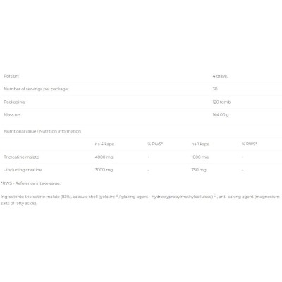 TCM | Tri-Creatine Malate - 120 капсули | 6PAK Nutrition