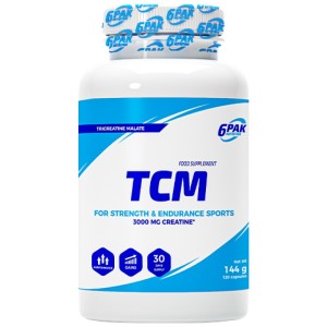 TCM | Tri-Creatine Malate - 120 капсули | 6PAK Nutrition