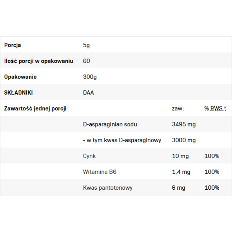 DAA D-Aspartic Acid 300 гр | Allnutrition DAA D-Aspartic Acid 300 гр | Allnutrition