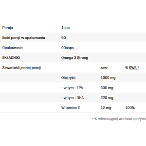 Omega 3 Strong 90 капсули | Allnutrition