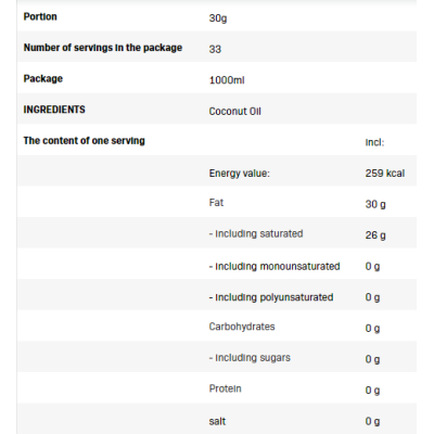 Coconut Oil Unrefined 500 мл | Allnutrition
