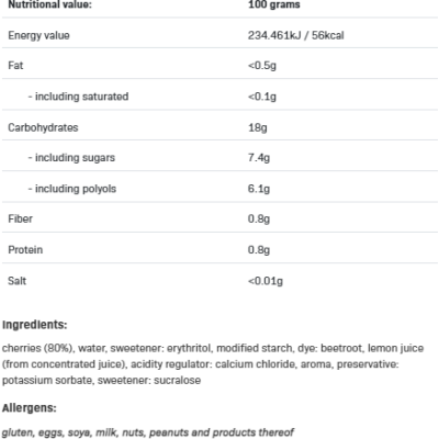 FruLove Cherry Die Jam 1000 гр | Allnutrition